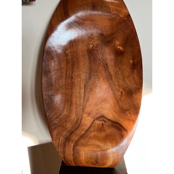 Signed BLAIR HAWAII Koa Wood Platter 25" Mid-Century Modern Vintage 50s/60s - Picture 2 of 6